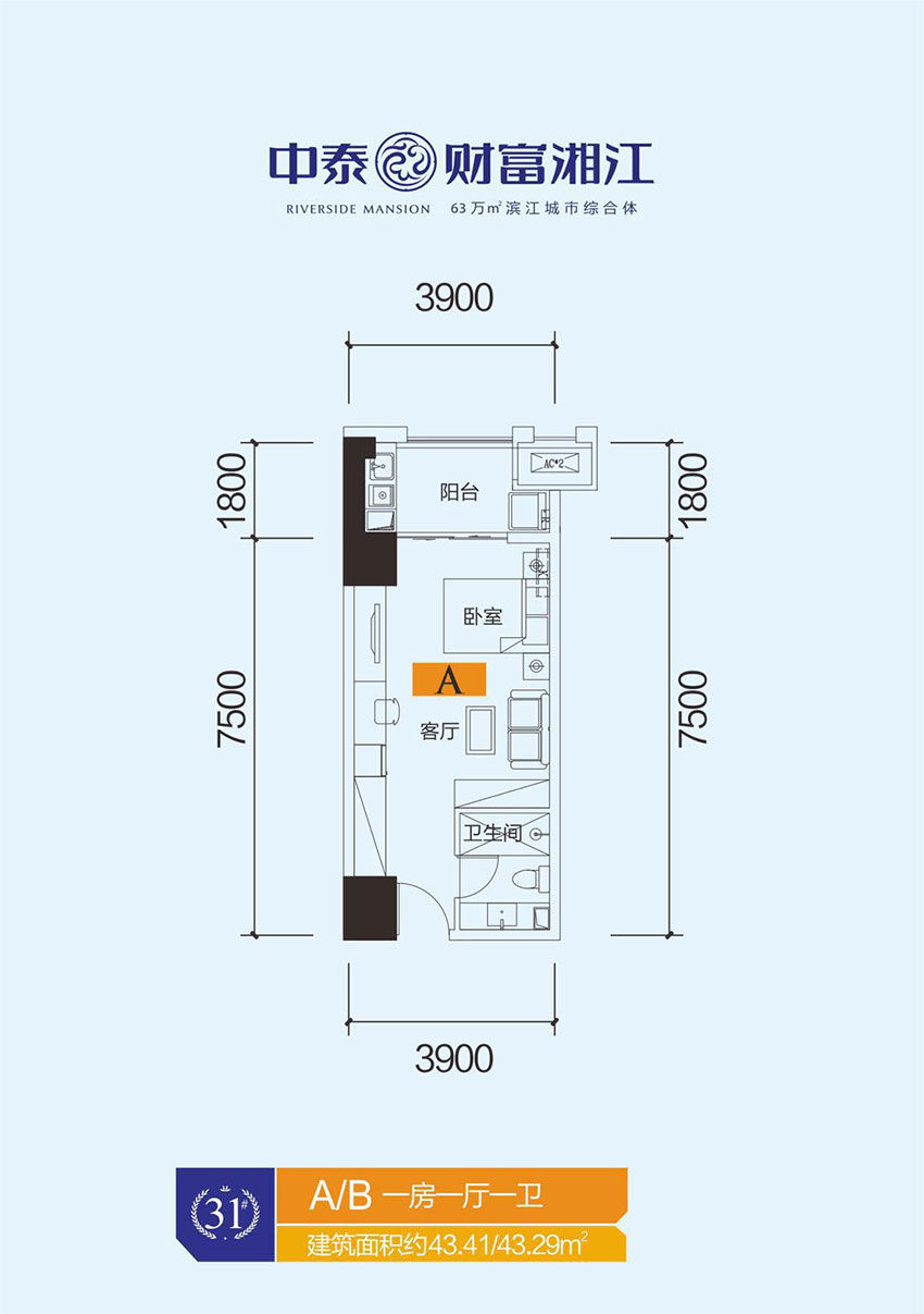 株洲财富湘江A/B户型