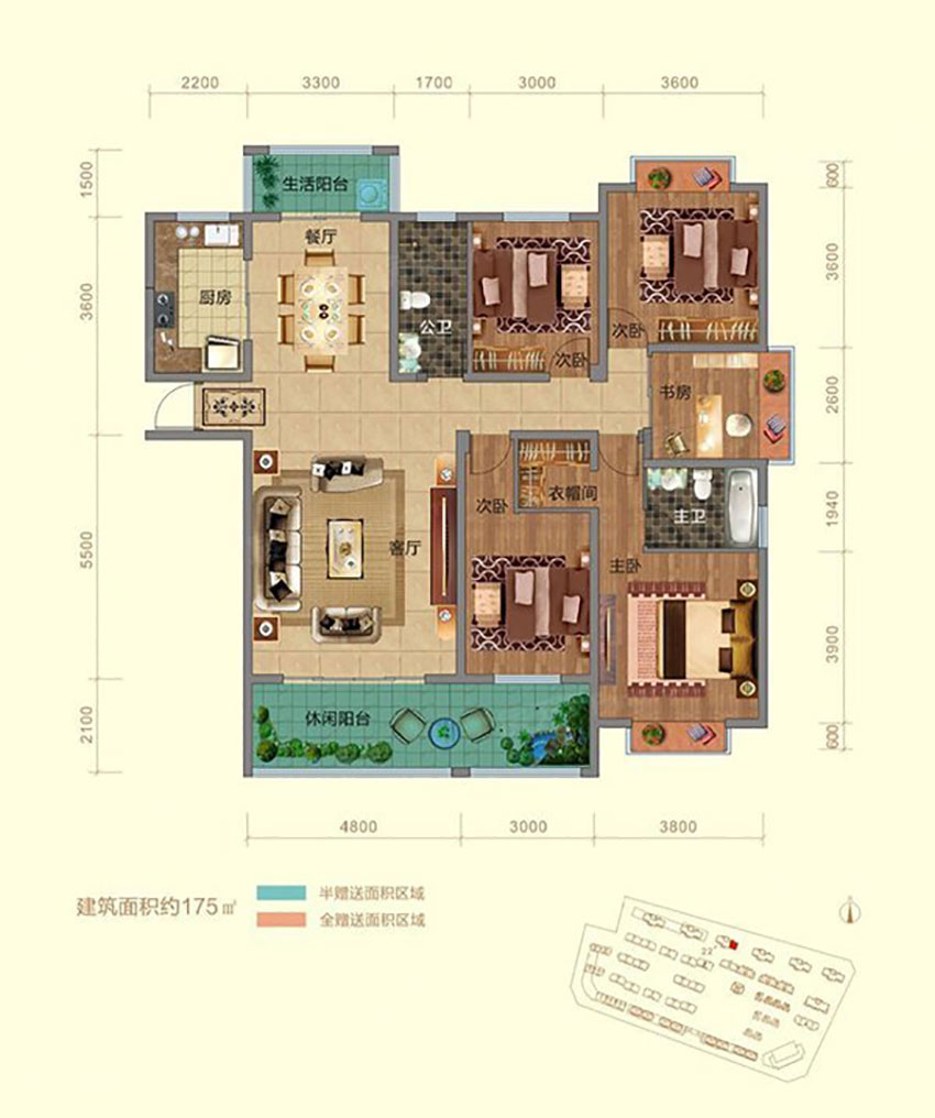 株洲盛世金龙湾22#G1户型