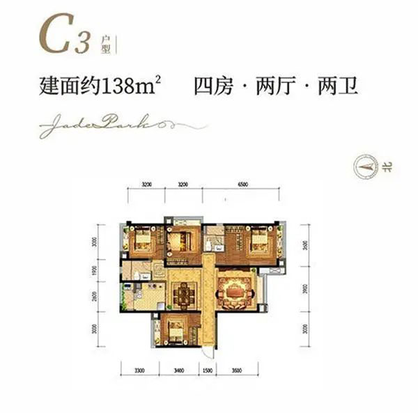 株洲北大资源翡翠公园C3户型