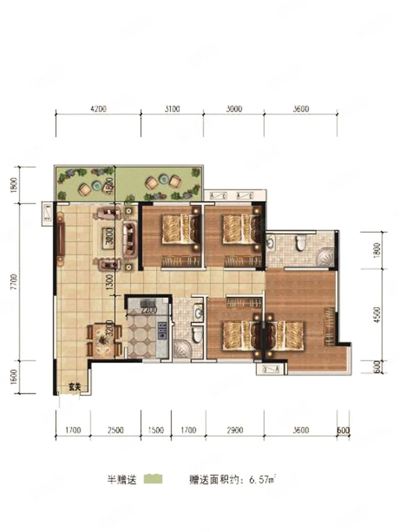 株洲缤纷世家4期05户型