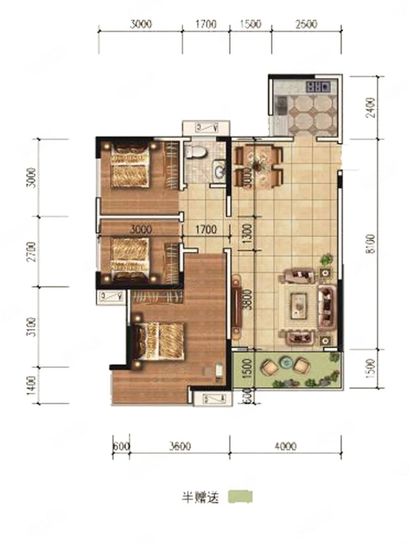 株洲缤纷世家4期02/04户型