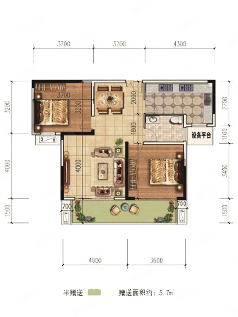 株洲缤纷世家4期03户型