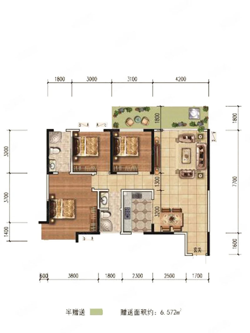 株洲缤纷世家4期01户型
