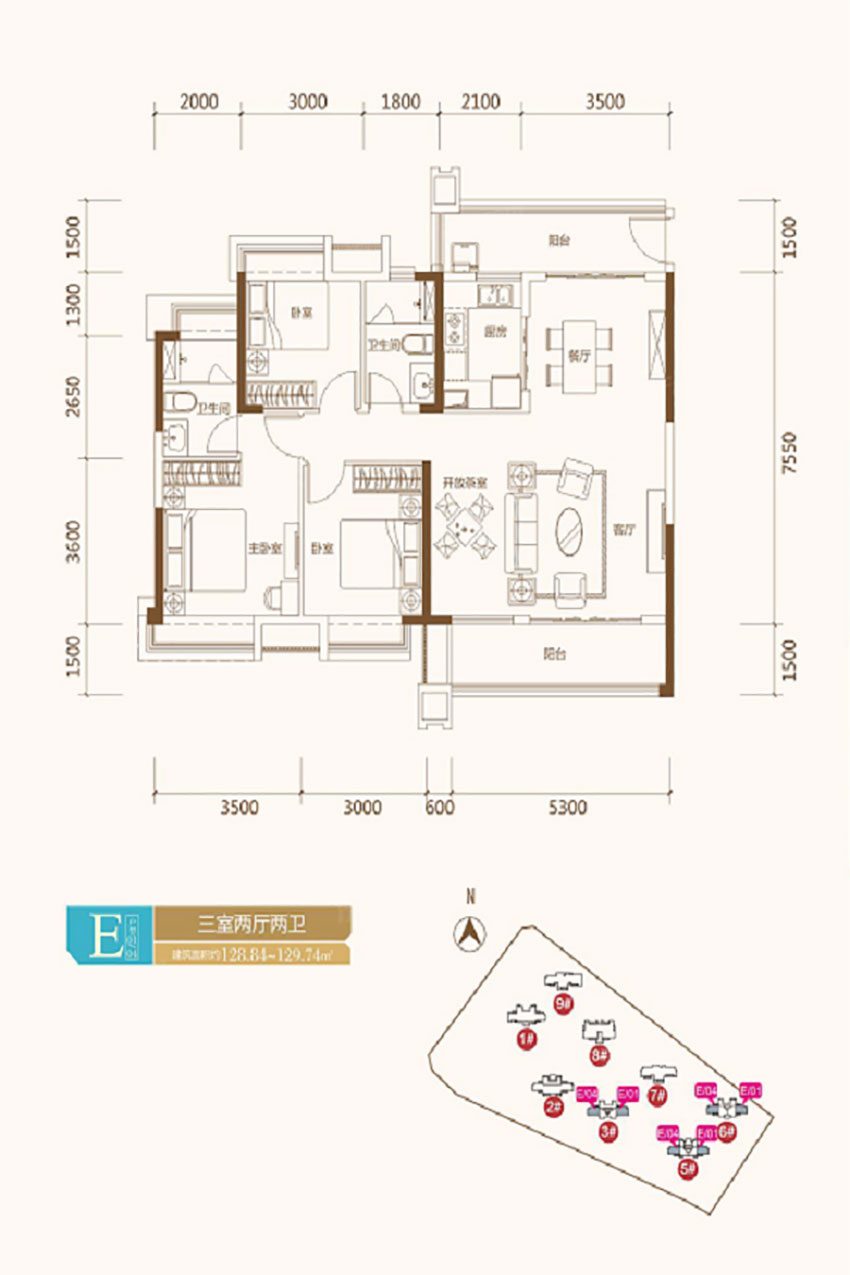 株洲​景业山湖湾E-04户型