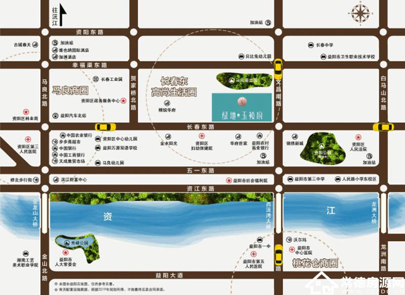 益阳绿地玉裬府区位图