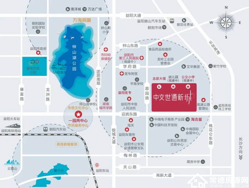益阳中交世通新城区位图