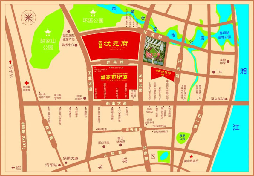 衡山盛豪状元府区位图