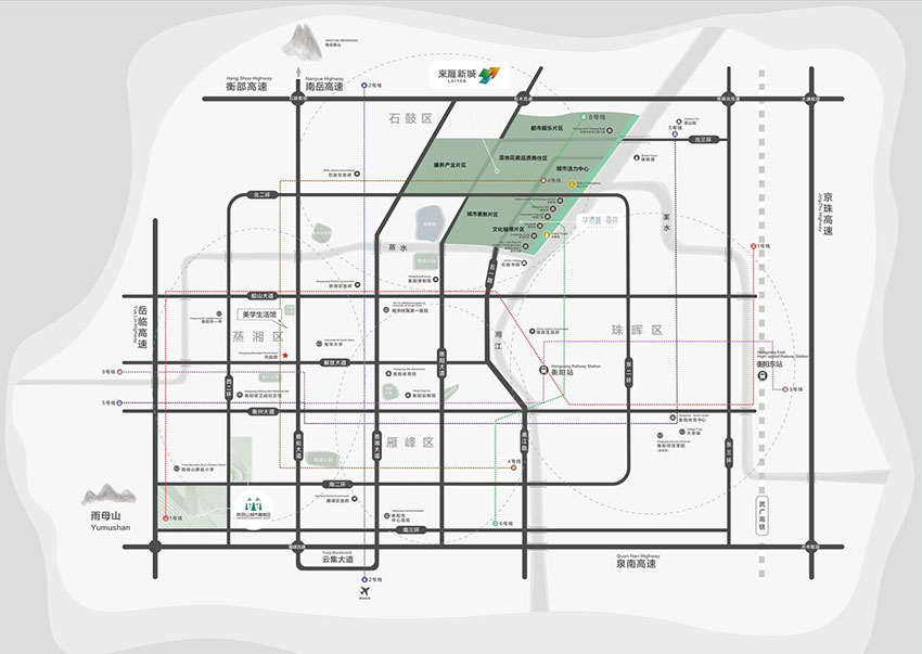 衡阳华侨城原岸区位图