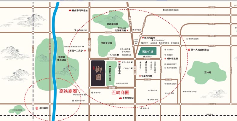 郴州金色御园区位图