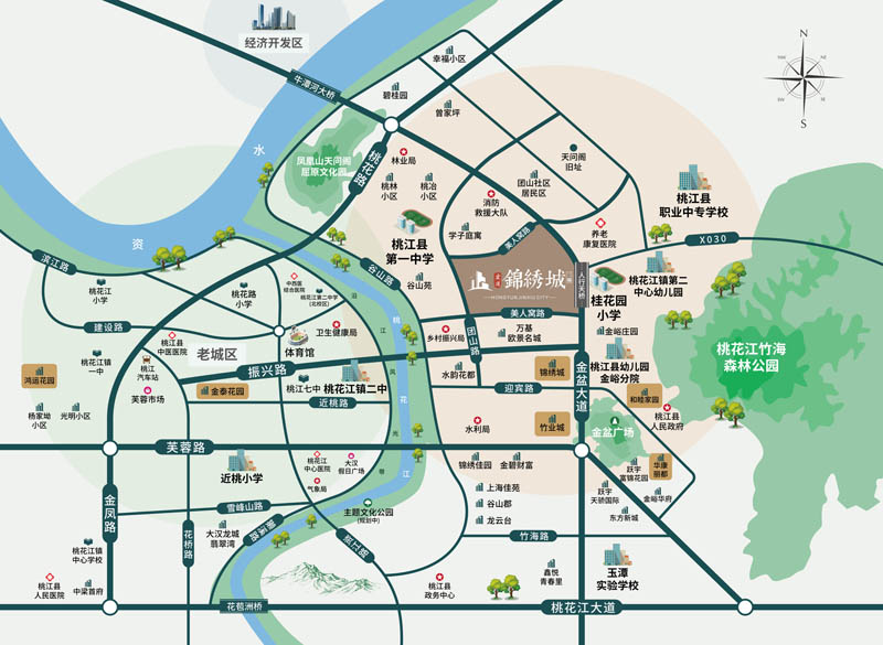 桃江锦绣城二期区位图