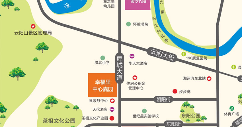 茶陵县中心嘉园区位图