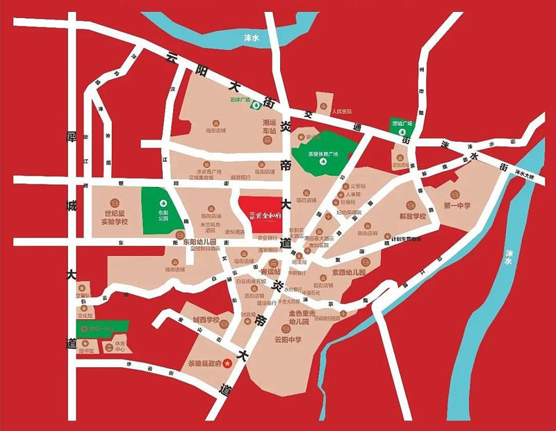 茶陵县紫金和府区位图