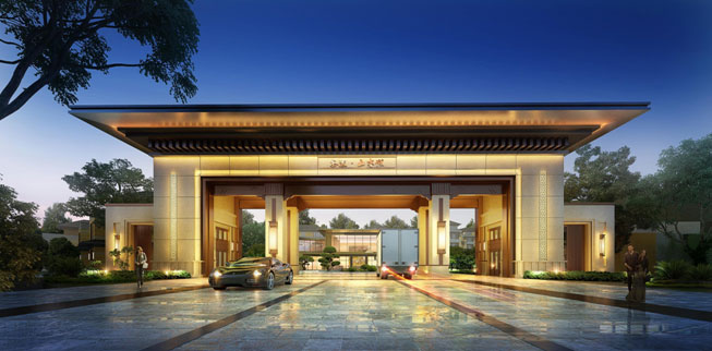 茶陵县月亮湾山水城效果图