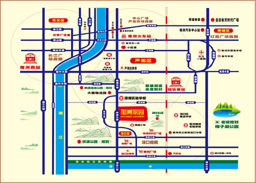 株洲加洲家园区位图