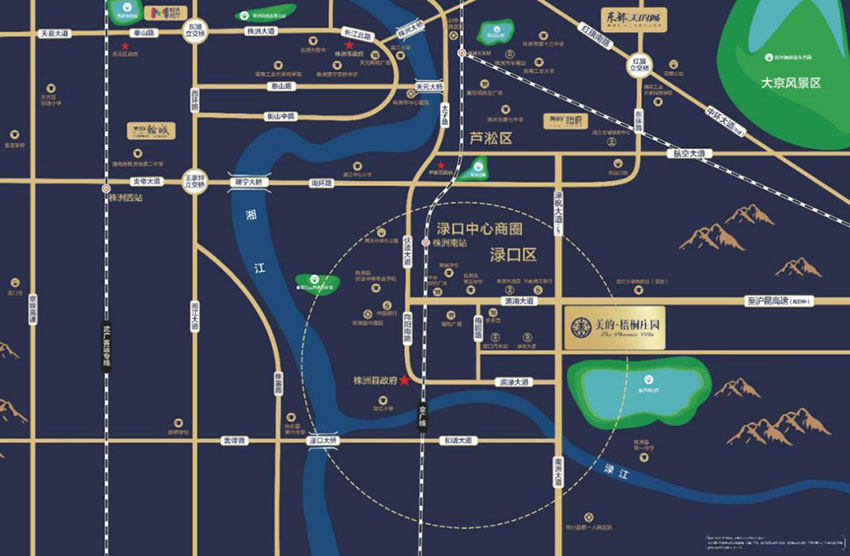 株洲美的梧桐庄园区位图