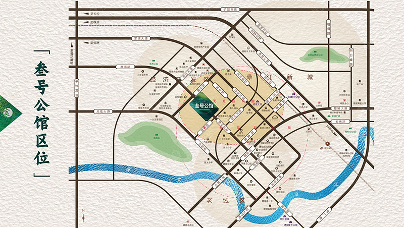 醴陵叁号公馆区位图