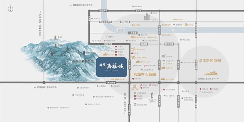 醴陵嘉福城区位图