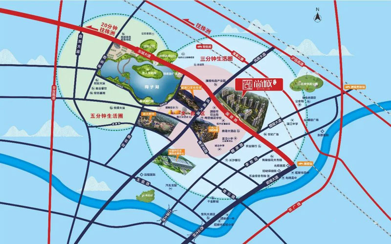 醴陵瑞和尚城区位图