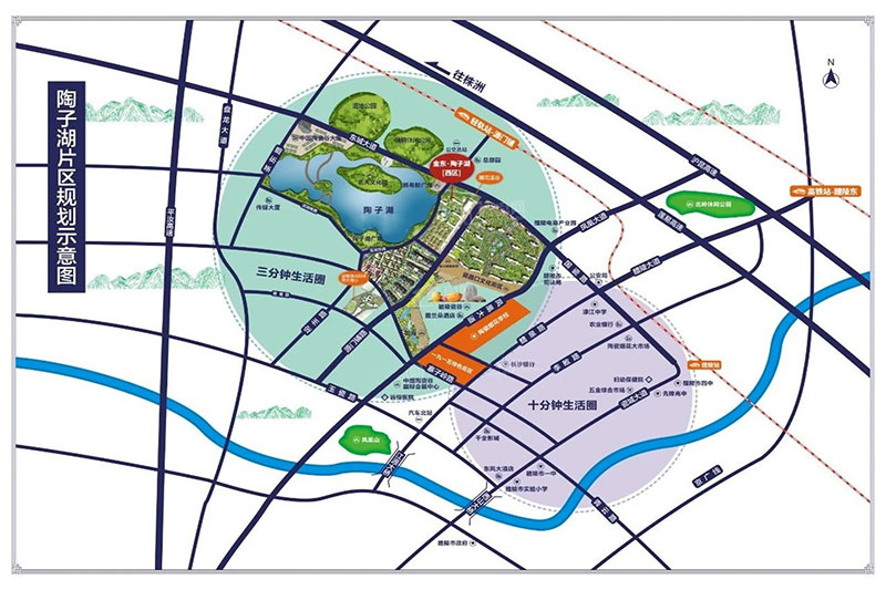 醴陵金东陶子湖区位图