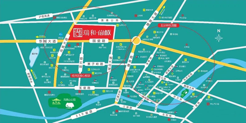 醴陵瑞和南苑区位图