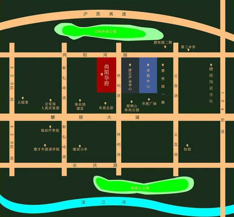 醴陵尚阳华府区位图