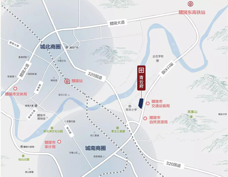 醴陵青云府区位图