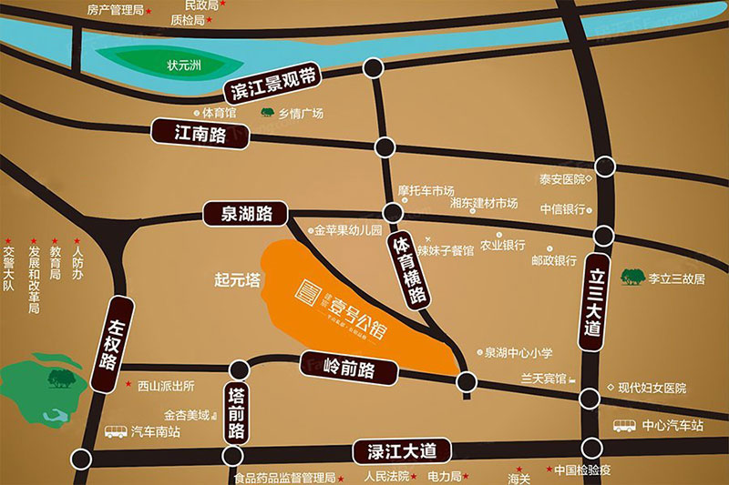 醴陵壹号公馆区位图