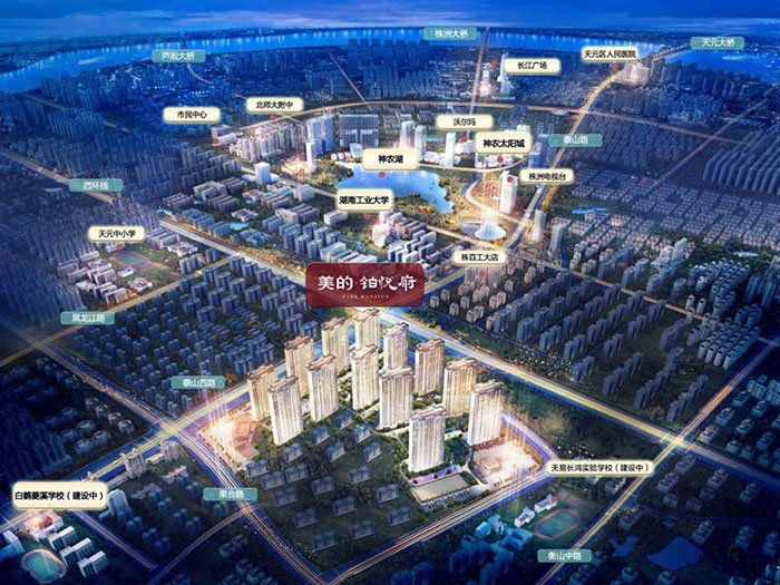 株洲美的铂悦府配套图