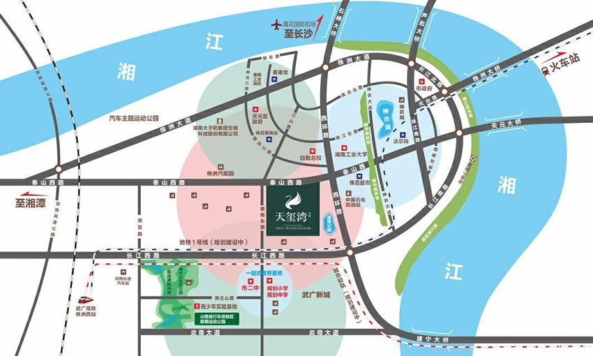 株洲中房天玺湾区位图