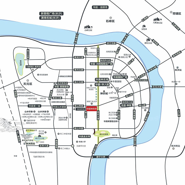 株洲神农府区位图