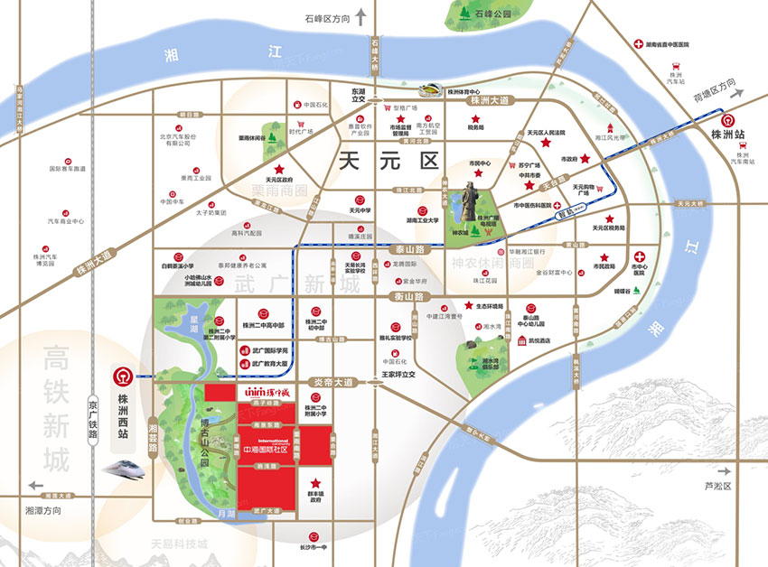 株洲中海国际社区区位图