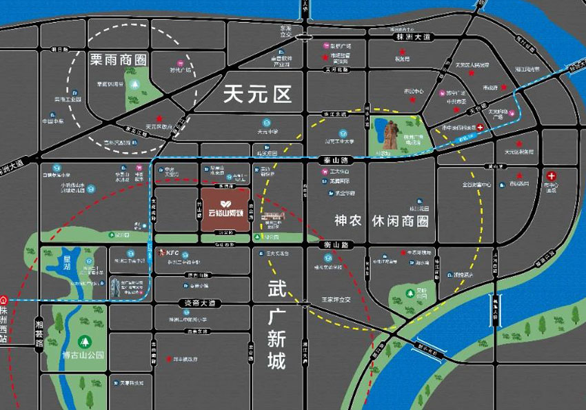 株洲云裕山河颂区位图