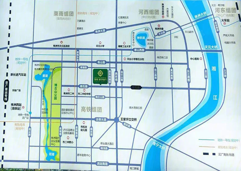 株洲建宁翰府区位图