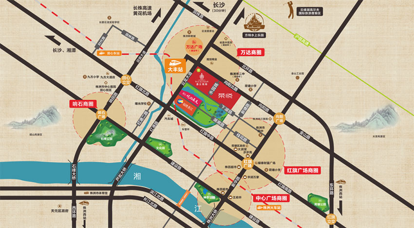 株洲香江悦府区位图