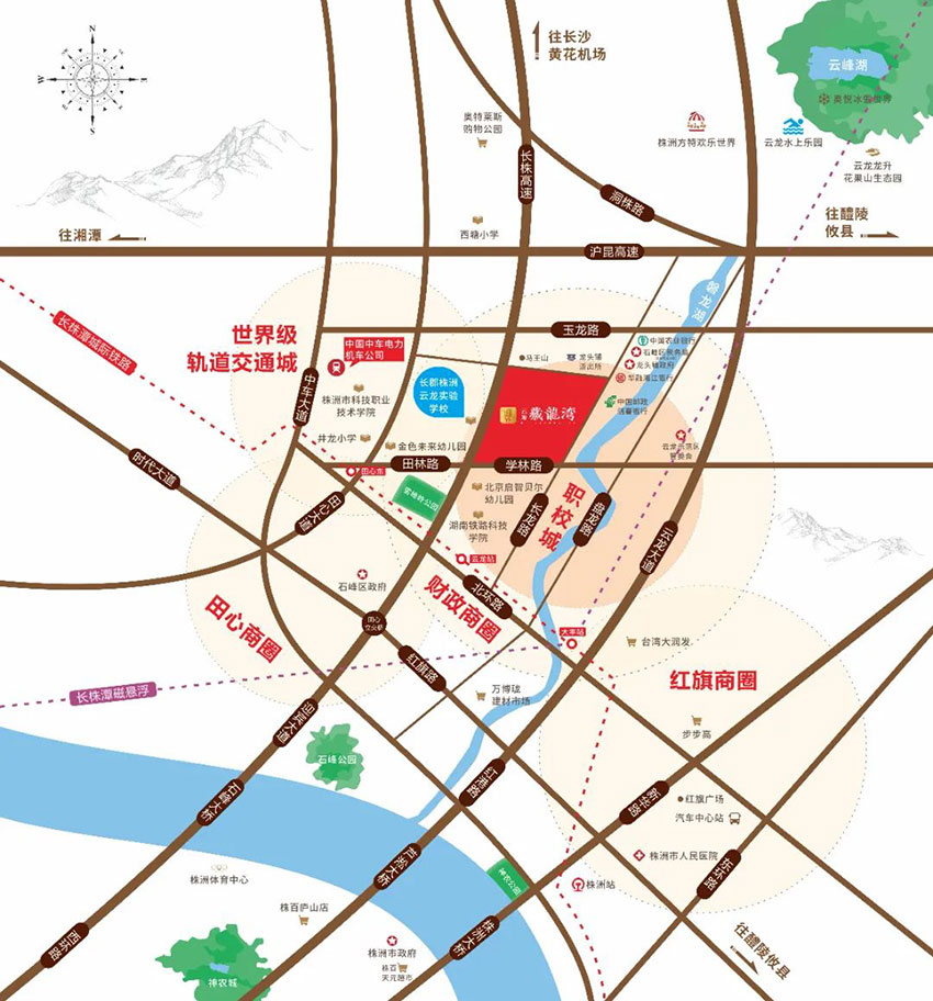 株洲云发藏龙湾区位图