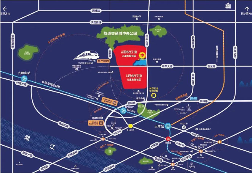 株洲长房君悦公馆区位图