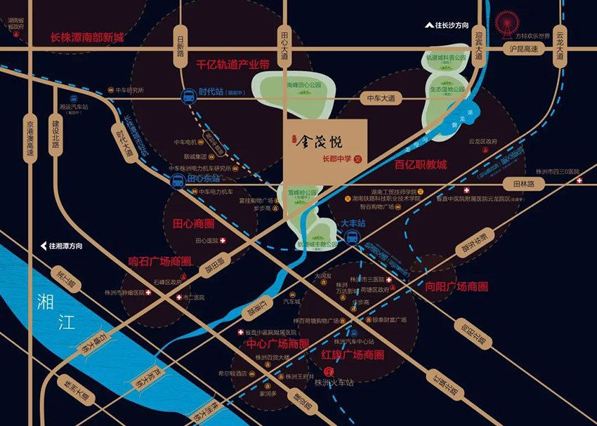 株洲金茂悦区位图