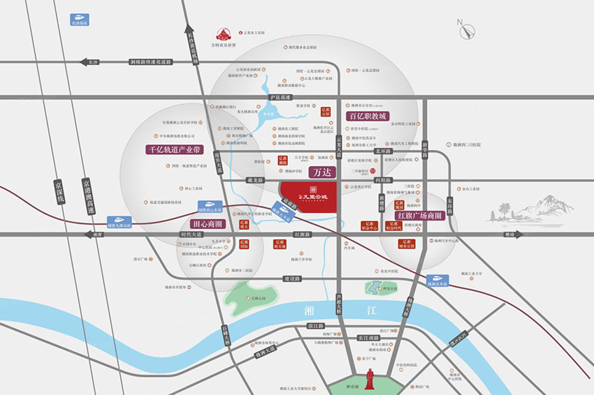 株洲亿都九里云珑区位图