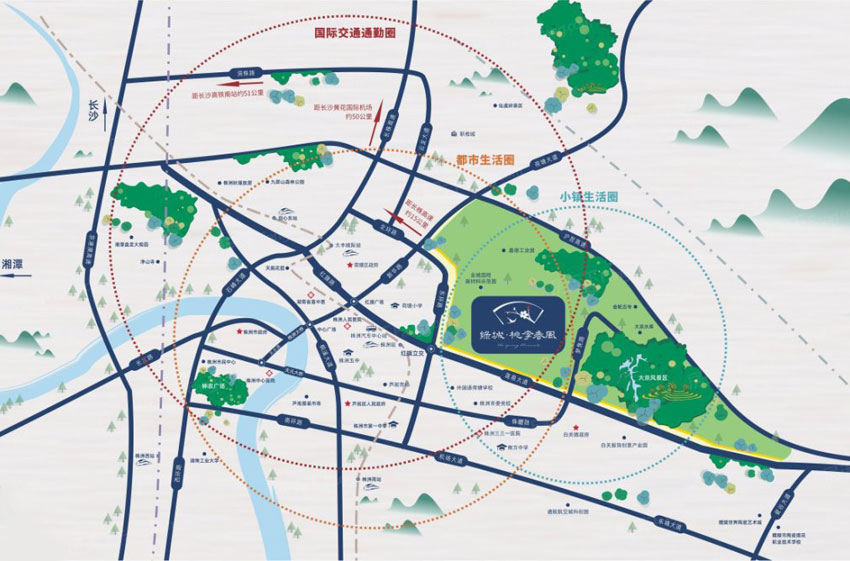 株洲桃李春风区位图