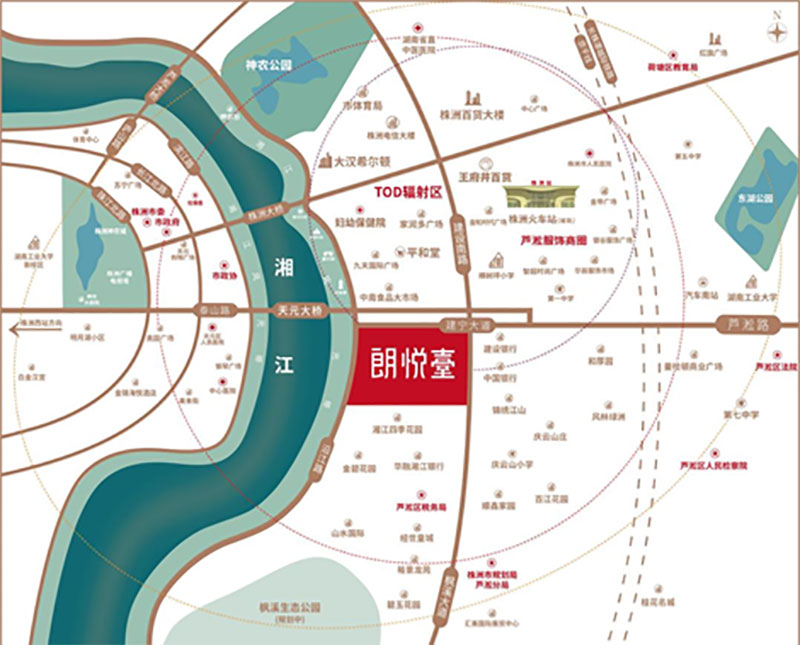 株洲朗悦台区位图