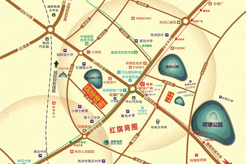 株洲缤纷世家4期区位图