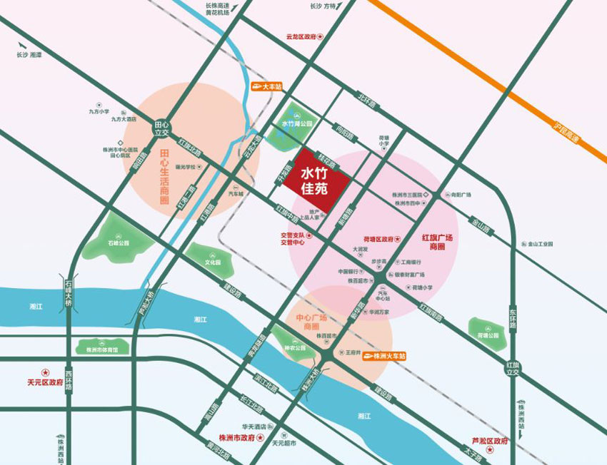 株洲水竹佳苑区位图