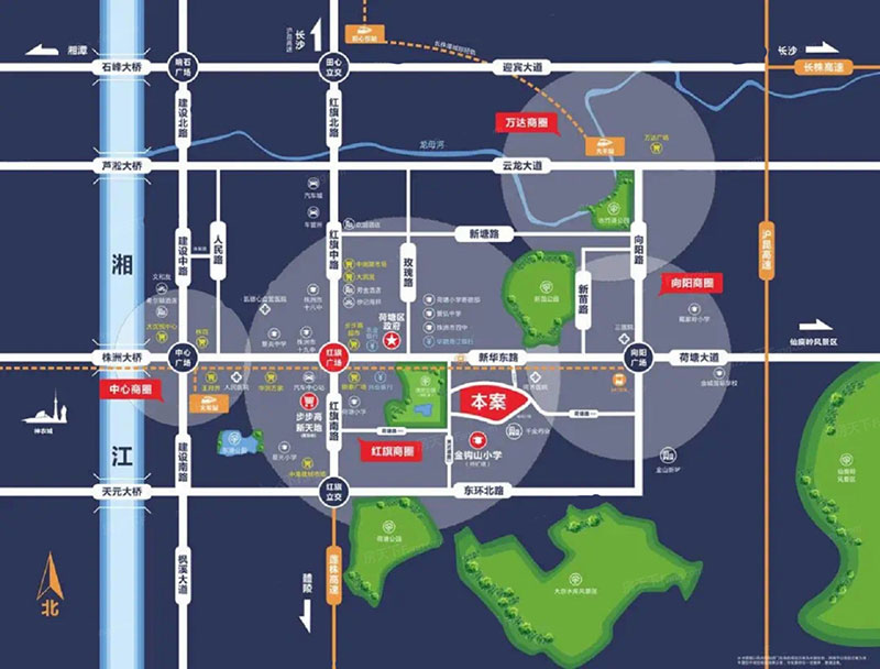 株洲​公园1987区位图