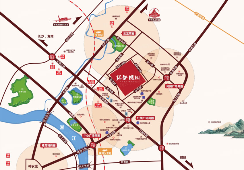 株洲亿都随园区位图